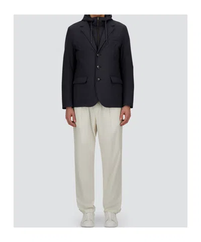 Herno Resort Blazer In Nylon Comfort Stretch In Black