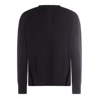 Rick Owens Men Fisherman Round Neck Virgin Wool Sweater In Black