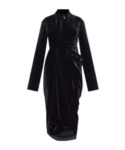 Rick Owens Long Sleeve Dress In Black