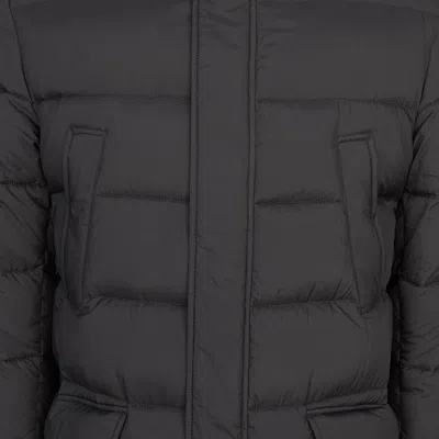 Herno Quilted Zip-up Down Jacket In Gray