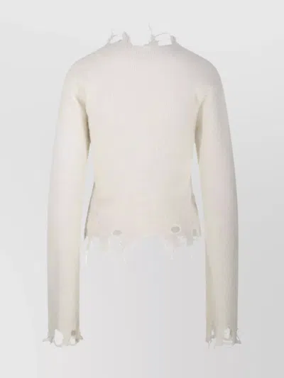 Haikure Jill Knitwear Distressed Detailing In White