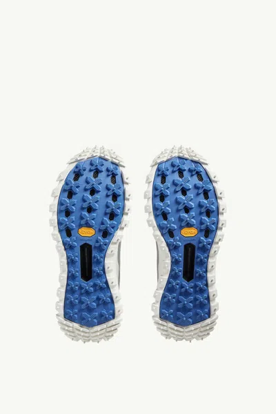 Moncler Two-tone Fabric And Leather Trailgrip Sneakers In Gray