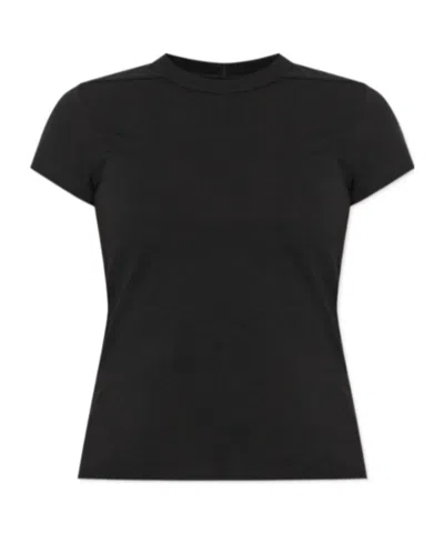Rick Owens Short-sleeved Cotton T-shirt In Black
