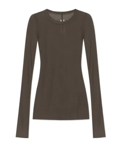 Rick Owens Long-sleeved T-shirt In Brown
