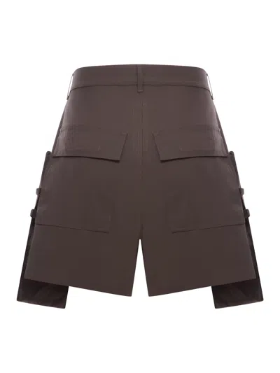 Rick Owens Belt Loop Shorts In Gray