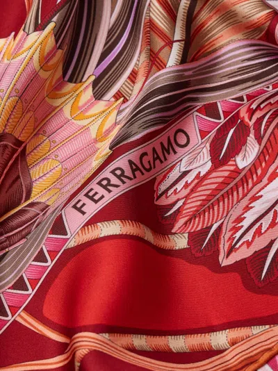Ferragamo Giada Print Silk Scarf