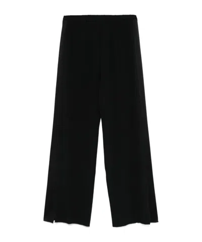 Forte Forte Elastic Waist Casual Pants In Black