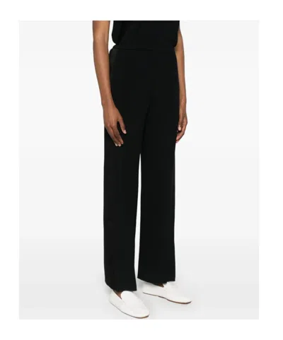 Forte Forte Elastic Waist Casual Pants In Black