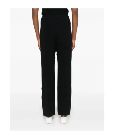 Forte Forte Elastic Waist Casual Pants In Black