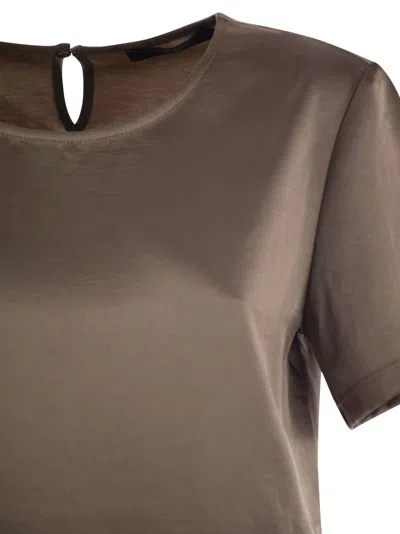 Weekend Max Mara Crew Neck T-shirt In Brown