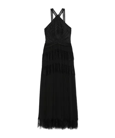 Ermanno Firenze Lace Maxi Dress In Black