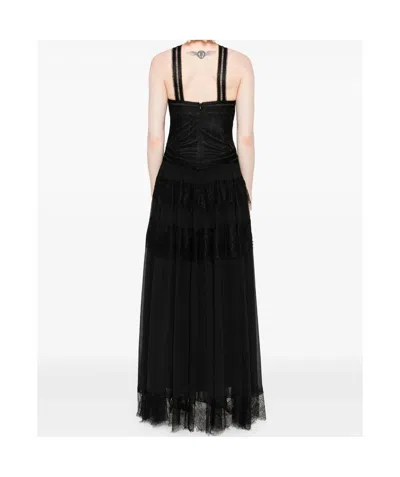 Ermanno Firenze Lace Maxi Dress In Black