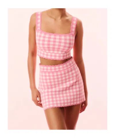 Loveshackfancy Jessyn Checkered Knit Tank