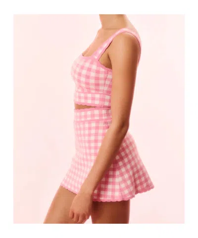 Loveshackfancy Jessyn Checkered Knit Tank