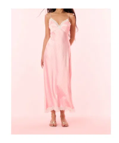 Loveshackfancy Manuela Satin Polkadot Maxi Slip Dress