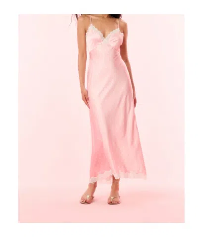 Loveshackfancy Manuela Satin Polkadot Maxi Slip Dress