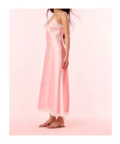 Loveshackfancy Manuela Satin Polkadot Maxi Slip Dress