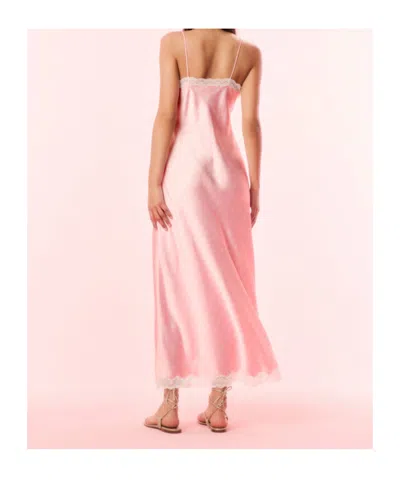 Loveshackfancy Manuela Satin Polkadot Maxi Slip Dress