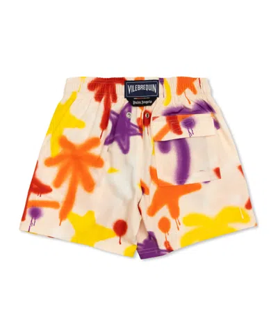 Palm Angels Drawstring Swimming Trunks In Multi