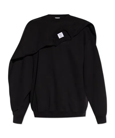 Vetements Layered Cotton Sweatshirt In Black
