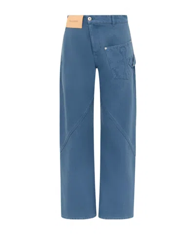 Jw Anderson Twisted Workwear Trousers In Blue