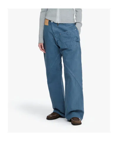 Jw Anderson Twisted Workwear Trousers In Blue