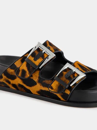 Paris Texas Leopard-print Flat Sandals