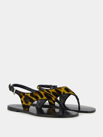 Paris Texas Leopard-print Flat Sandals