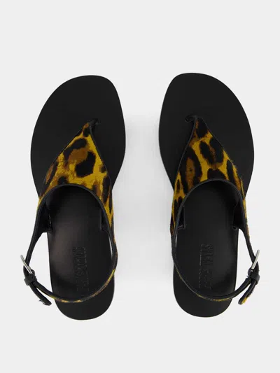 Paris Texas Leopard-print Flat Sandals