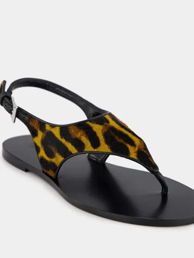 Paris Texas Leopard-print Flat Sandals