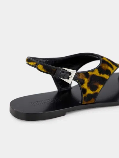 Paris Texas Leopard-print Flat Sandals