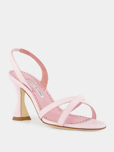 Manolo Blahnik Round Toe High Heel Sandals