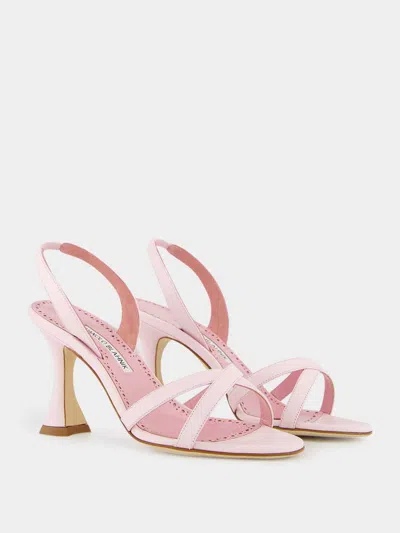 Manolo Blahnik Round Toe High Heel Sandals