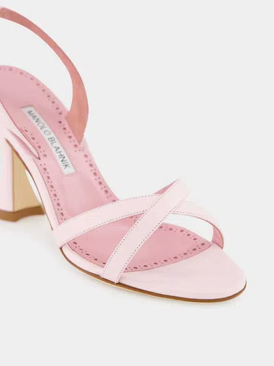 Manolo Blahnik Round Toe High Heel Sandals
