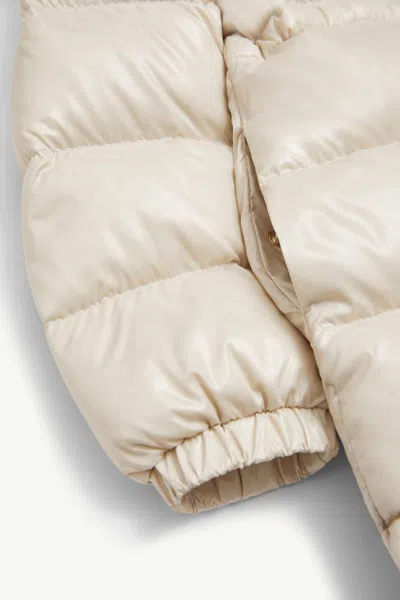 Moncler Long Sleeve Down Jacket In Neutral