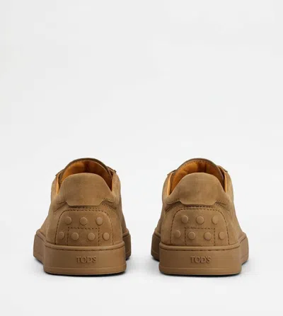 Tod's Nabuk Sneakers With Minimalist Design And Logo Detail In Multi