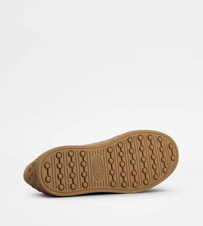 Tod's Nabuk Sneakers With Minimalist Design And Logo Detail In Multi