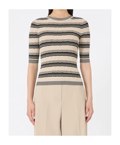 Weekend Max Mara Viscose Crepe T-shirt In Gray