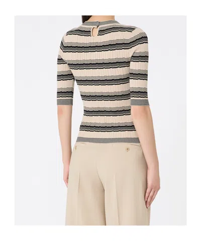 Weekend Max Mara Viscose Crepe T-shirt In Gray