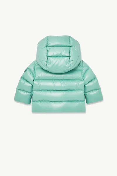 Moncler Long Sleeve Cotton Coat In Blue