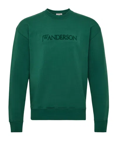 Jw Anderson Crew Neck Long Sleeves Sweatshirt In Green