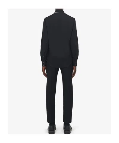 Alexander Mcqueen Mcqueen Raw Edge Harness Cotton Popling Button-up Shirt
