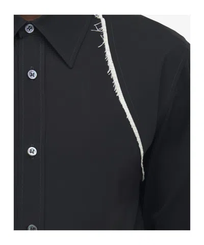 Alexander Mcqueen Mcqueen Raw Edge Harness Cotton Popling Button-up Shirt