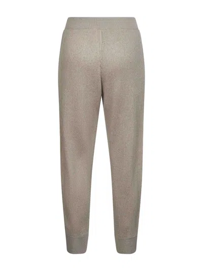 Brunello Cucinelli Elastic Waist Casual Pants In Gray