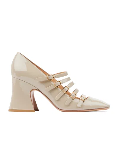 Chloé 80mm Janis Buckle-fastening Flared-heel Pumps