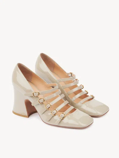 Chloé 80mm Janis Buckle-fastening Flared-heel Pumps