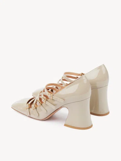 Chloé 80mm Janis Buckle-fastening Flared-heel Pumps