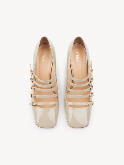 Chloé 80mm Janis Buckle-fastening Flared-heel Pumps