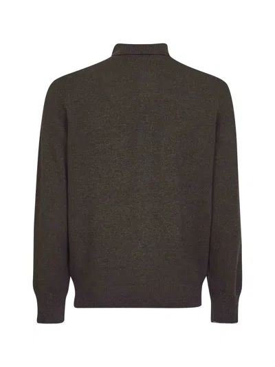 Brunello Cucinelli Long-sleeved Knitted Cardigan In Brown