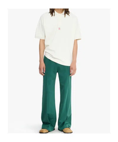 Jw Anderson Anchor Embroidery Polo In Neutral